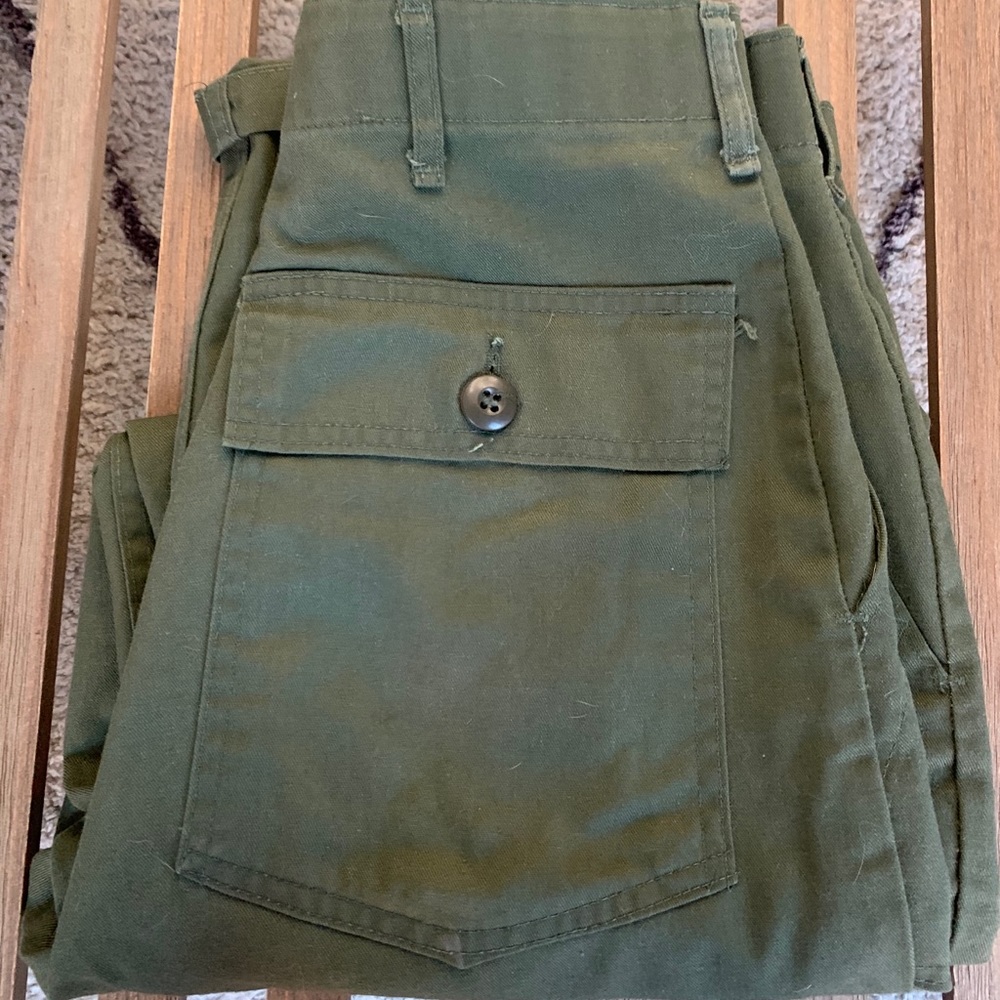 Army green high waisted pants